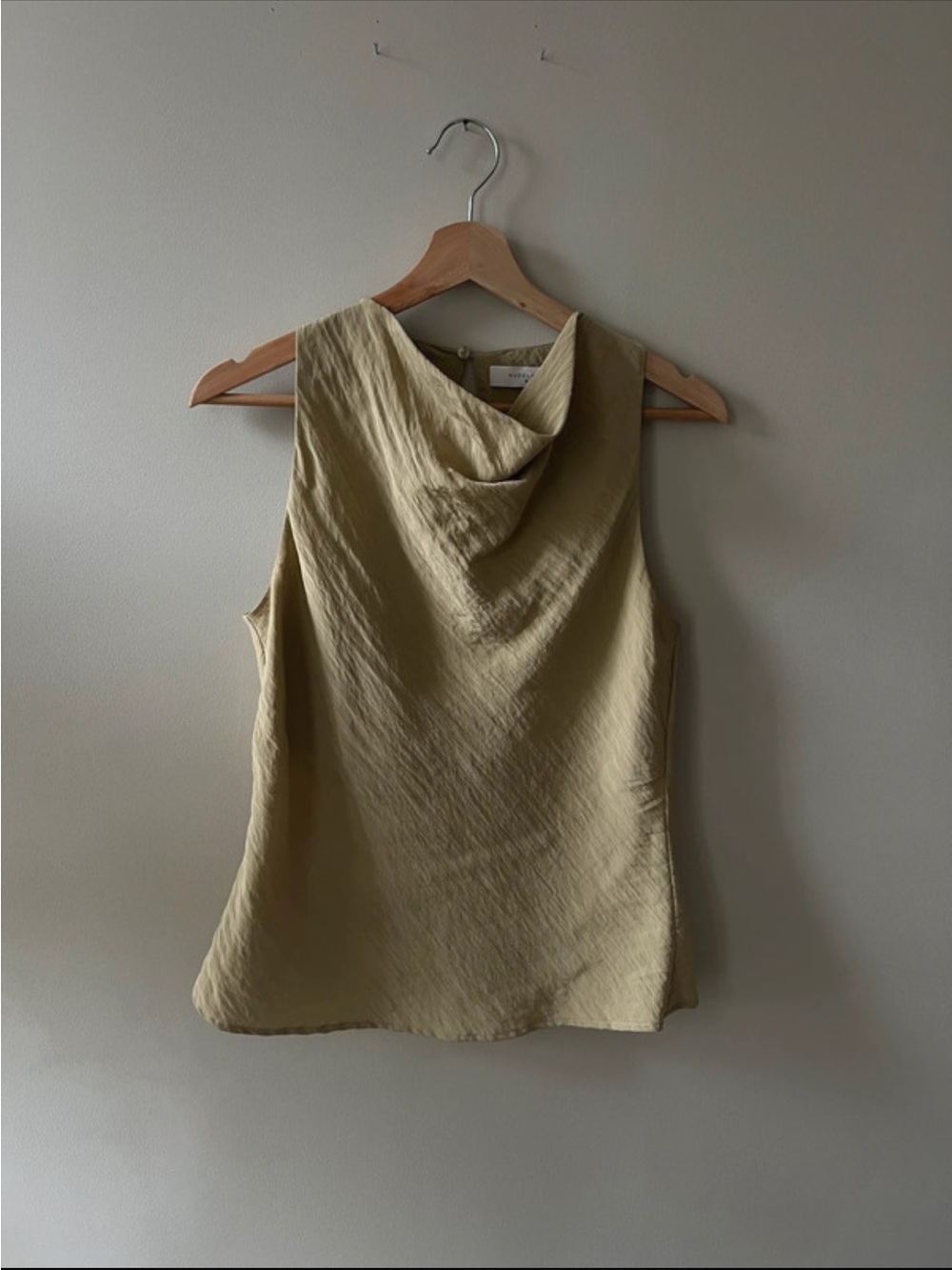 Nude Lucy Olive Cowl Neck Sleeveless Camisole